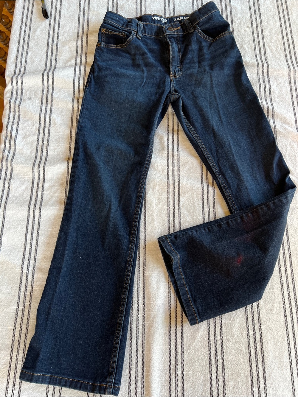 Wrangler Kids Dark Blue Straight-Leg Jeans. Teen 14 Slim